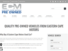 Tablet Screenshot of easterncapeusedcars.co.za